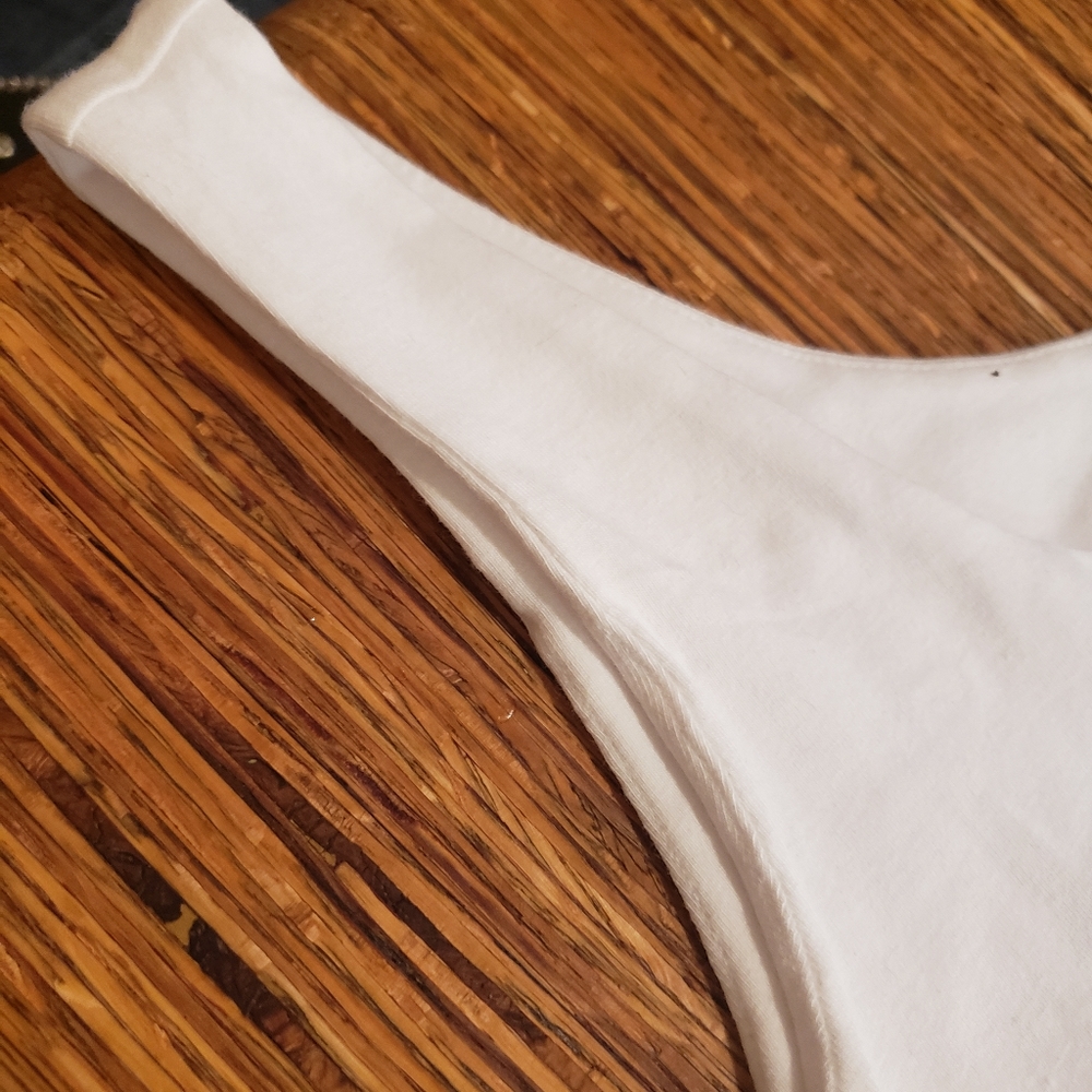 White tank top with shelf bra